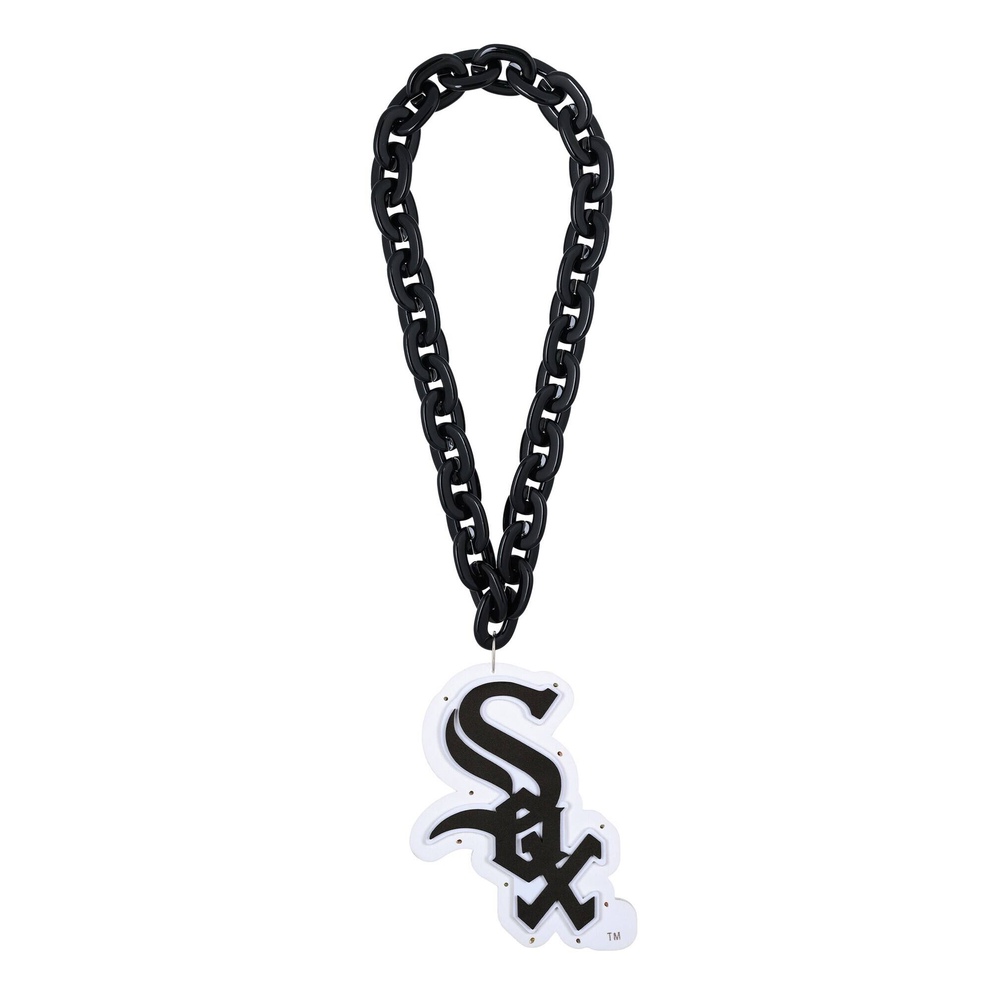 Front. FOCO - Chicago White Sox Light Up Big Logo Fan Chain - Multicolor.