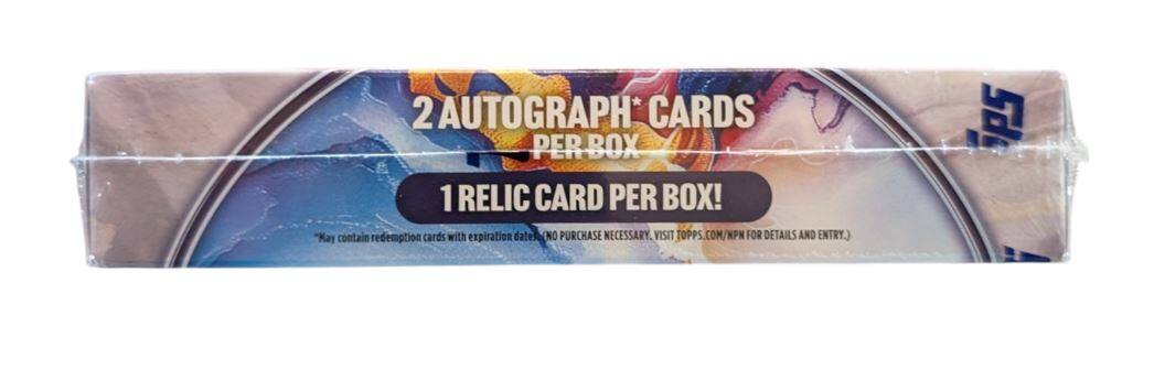 2 AUTOGRAPH* CARDS PER BOX  
1 RELIC CARD PER BOX!  
"May contain redemption cards with expiration dates. NO PURCHASE NECESSARY. VISIT TOPPS.COM/NPN FOR DETAILS AND ENTRY."
