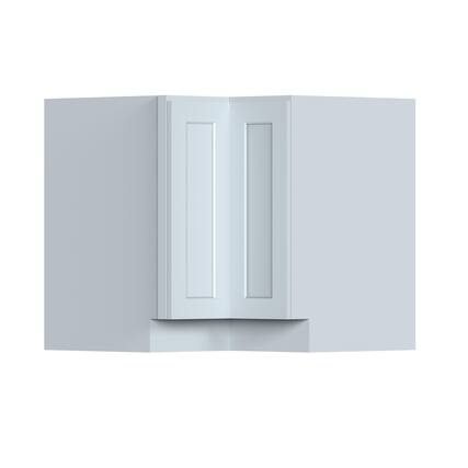 Front. Boyel Living - 36in.W x24in.D x34.5in.H DOVE GREY LAZY SUSAN CORNER BASE Fully assembled Cabinet With One HDF Door - Gray.