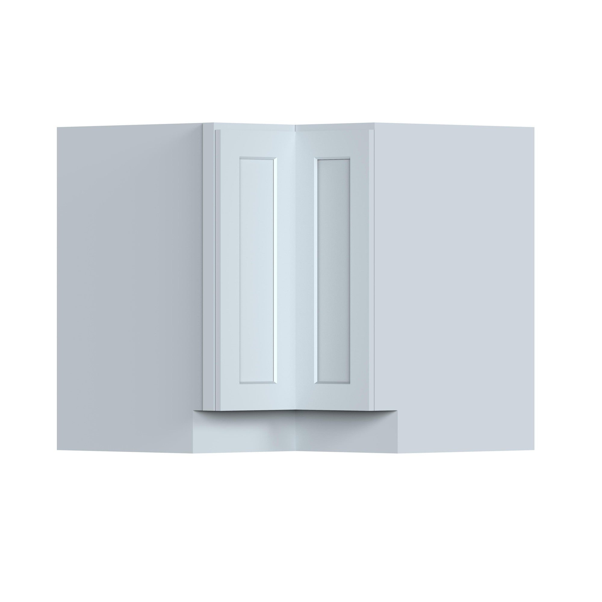 Front. Boyel Living - 36in.W x24in.D x34.5in.H DOVE GREY LAZY SUSAN CORNER BASE Fully assembled Cabinet With One HDF Door - Gray.