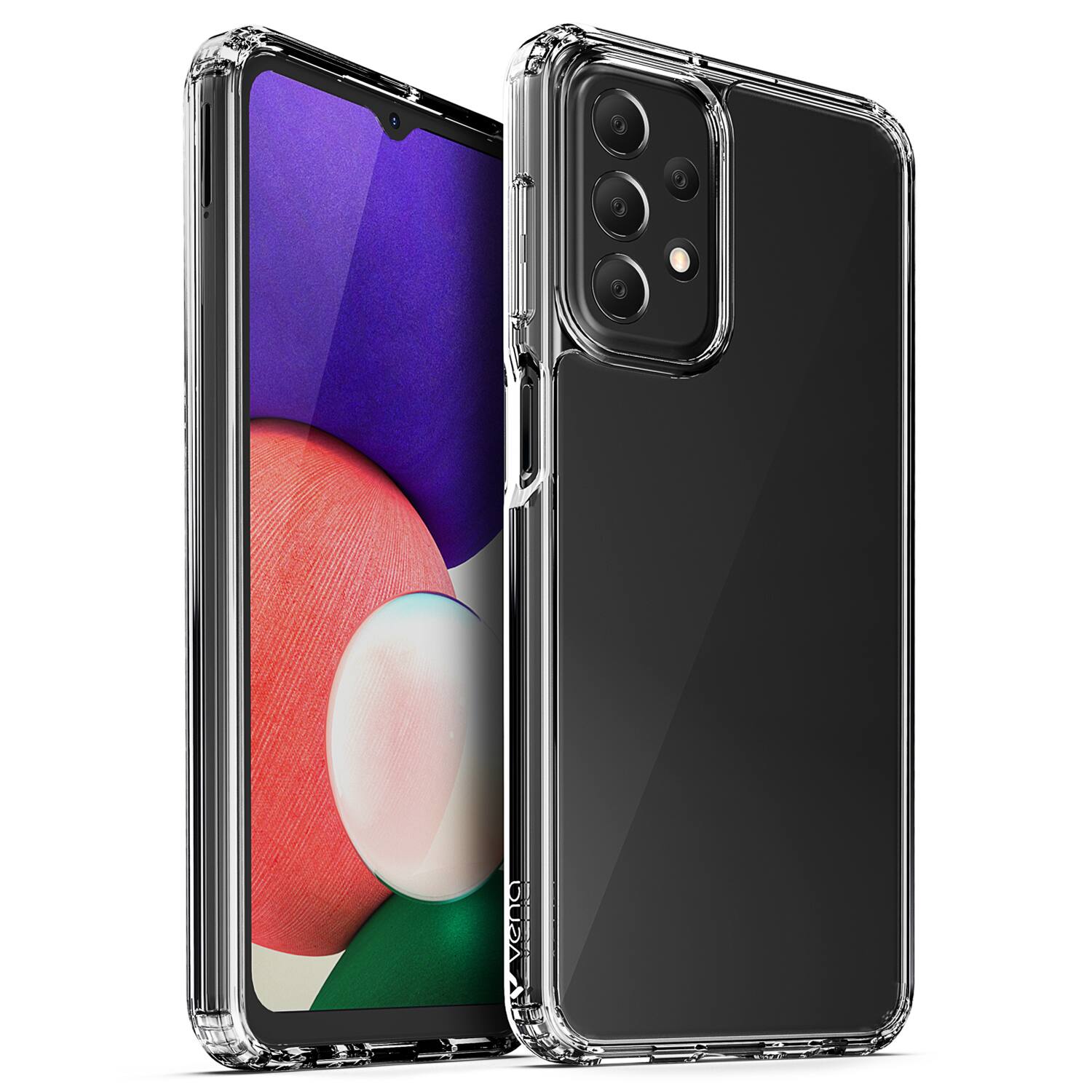 Front. Vena - Non-Slip Clear Shockproof Skin Case for Samsung Galaxy A23 5G - Clear.