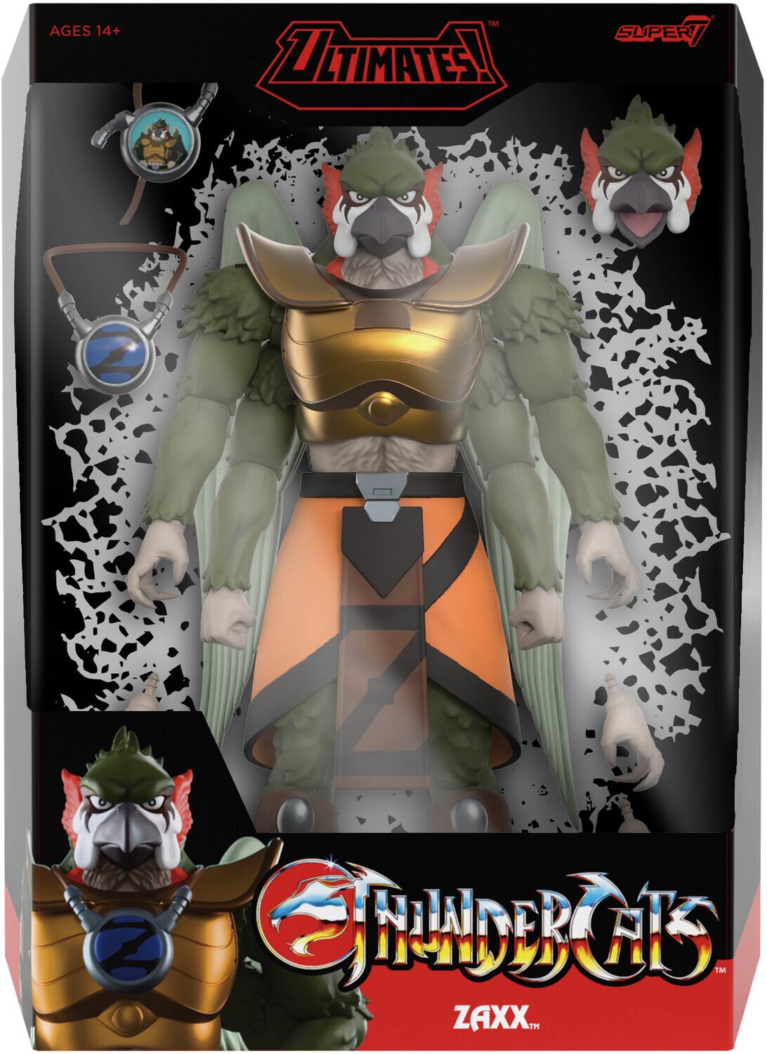 AGES 14+  
ULTIMATES!  
SUPER  
THUNDERCATS  
ZAXX