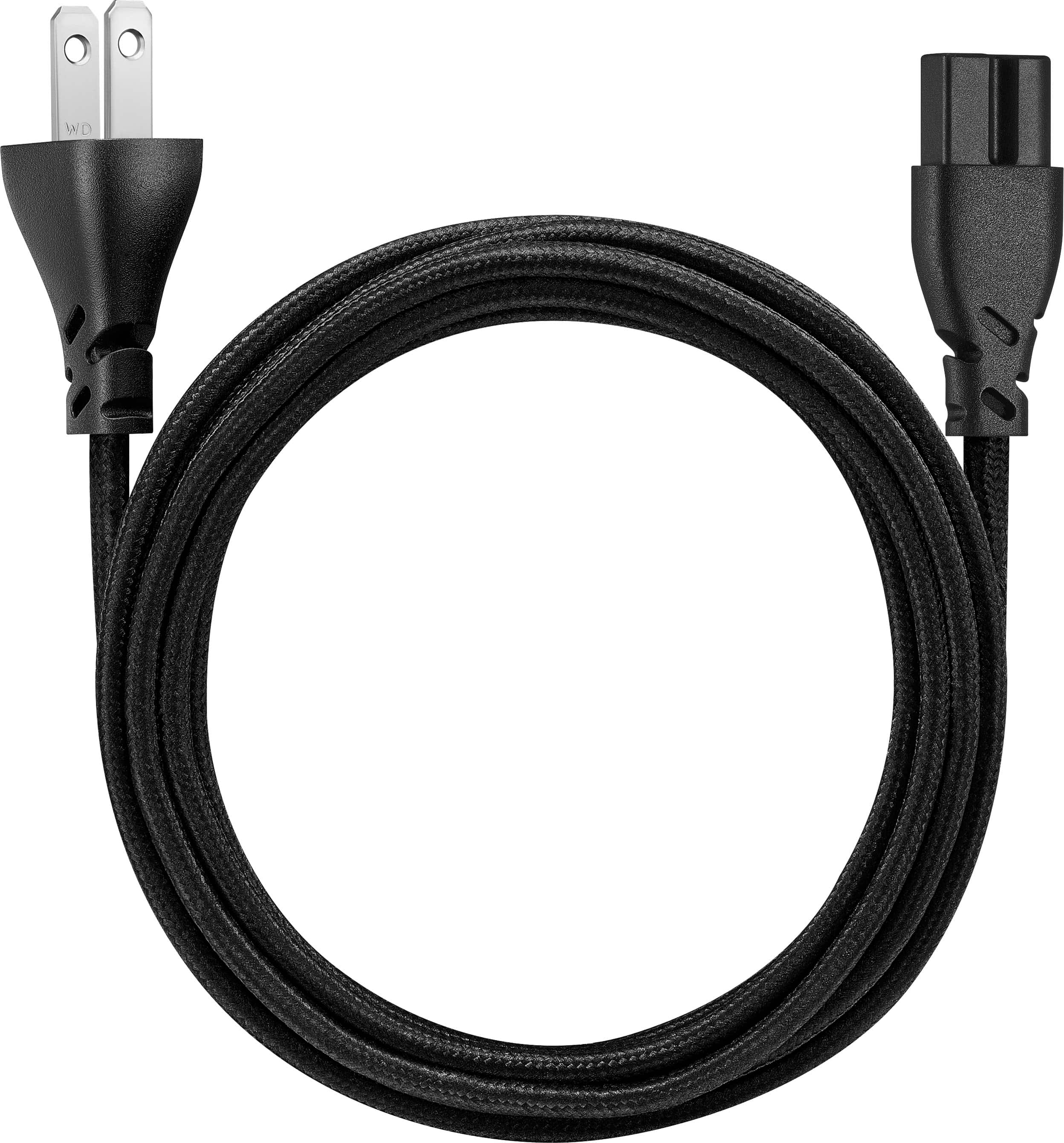 Alt View 14. Rocketfish™ - 8 ft. Polarized Braided Power Cord - Black.