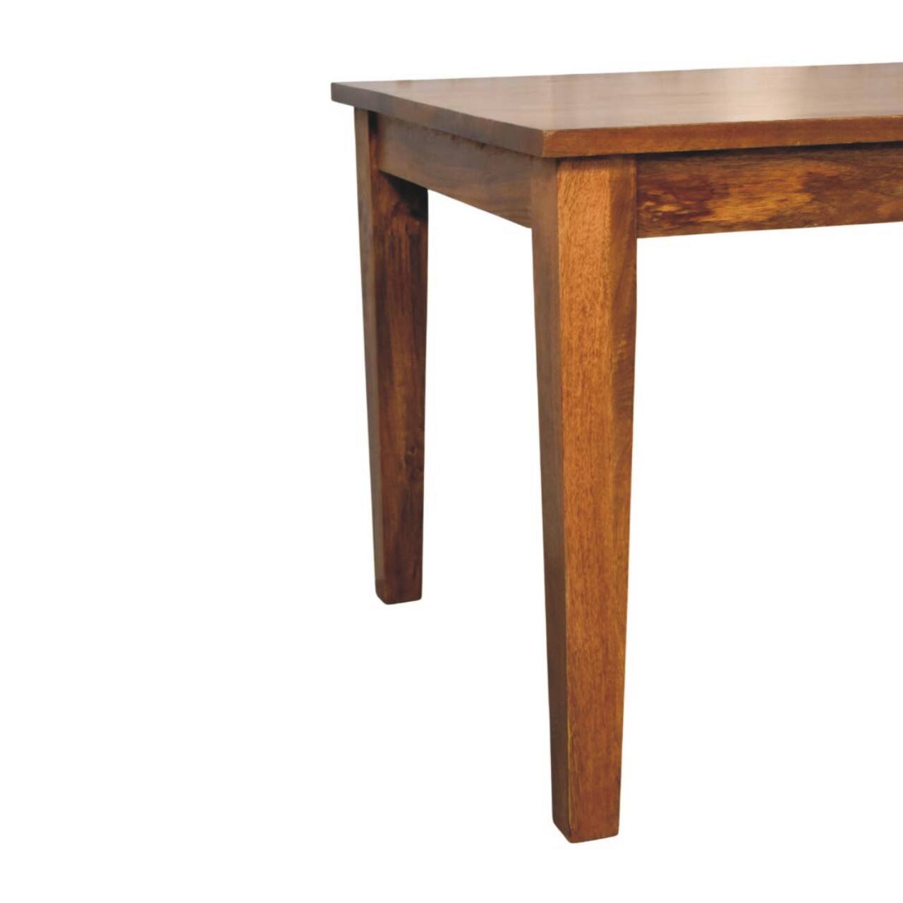 Alt View 2. Artisan Furniture - Artisan Furniture Solid Wood Classic Golden Teak Solid Wood Dining Table, Brown - Brown.
