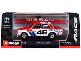 Bburago - Datsun 510 #46 John Morton "BRE (Brock Racing Enterprises)" "Race" Series 1/43 - Red And White