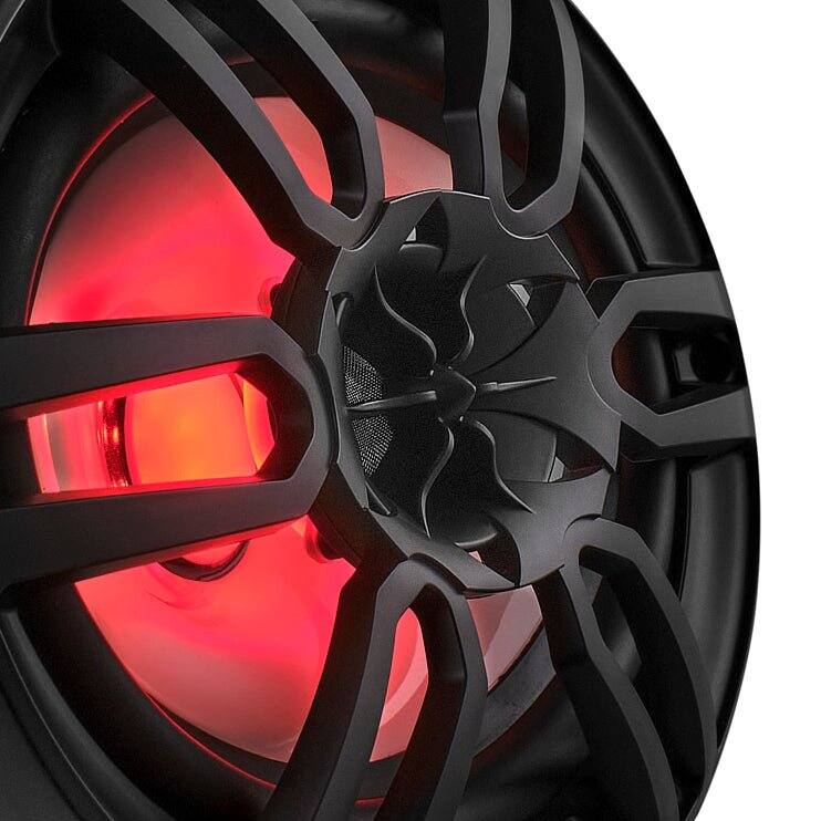 Angle. DS18 Audio - NXL 6x9" 2-way Coaxial Speaker with RGB LED Lights and Built-in Driver (Pair), 125W RMS 4-Ohm - Black.