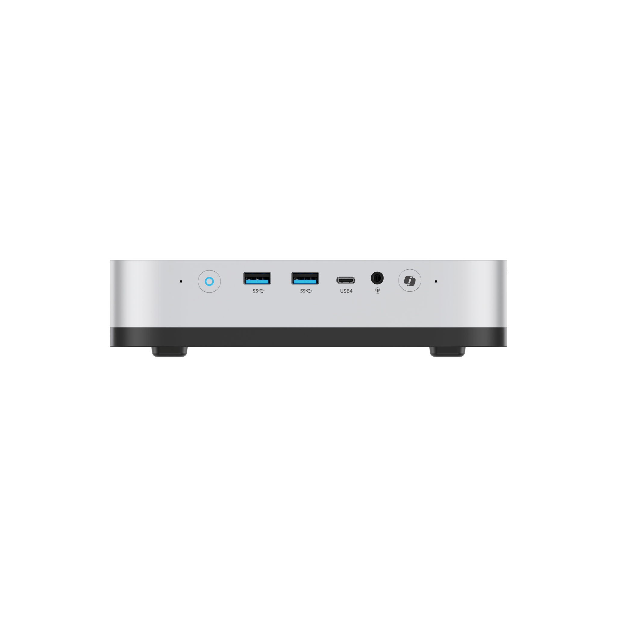 Alt View 3. Minisforum - AI X1 Pro-370 Mini PC, 32GB RAM + 1TB SSD, AMD Ryzen AI 9 HX 370, AMD Radeon 890M, DP 2.0, OCuLink, Copilot AI - Silver.