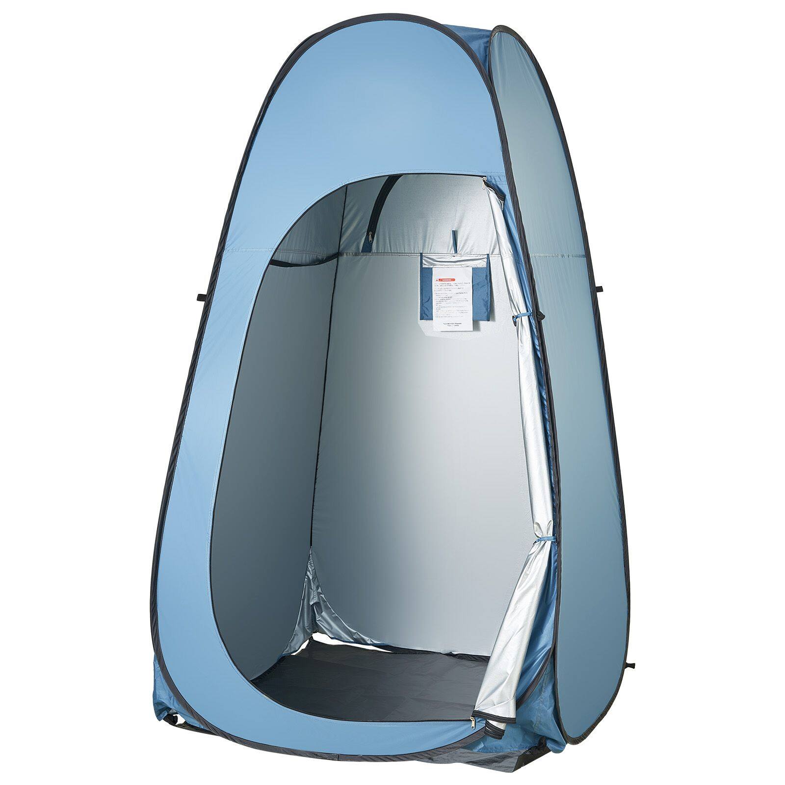 Alt View 6. Loheer - Loheer Pop Up Shower Tent Instant Portable Privacy Tent Camping Changing Room with Bag UPF 50 Water Resistant Silver - Silver.