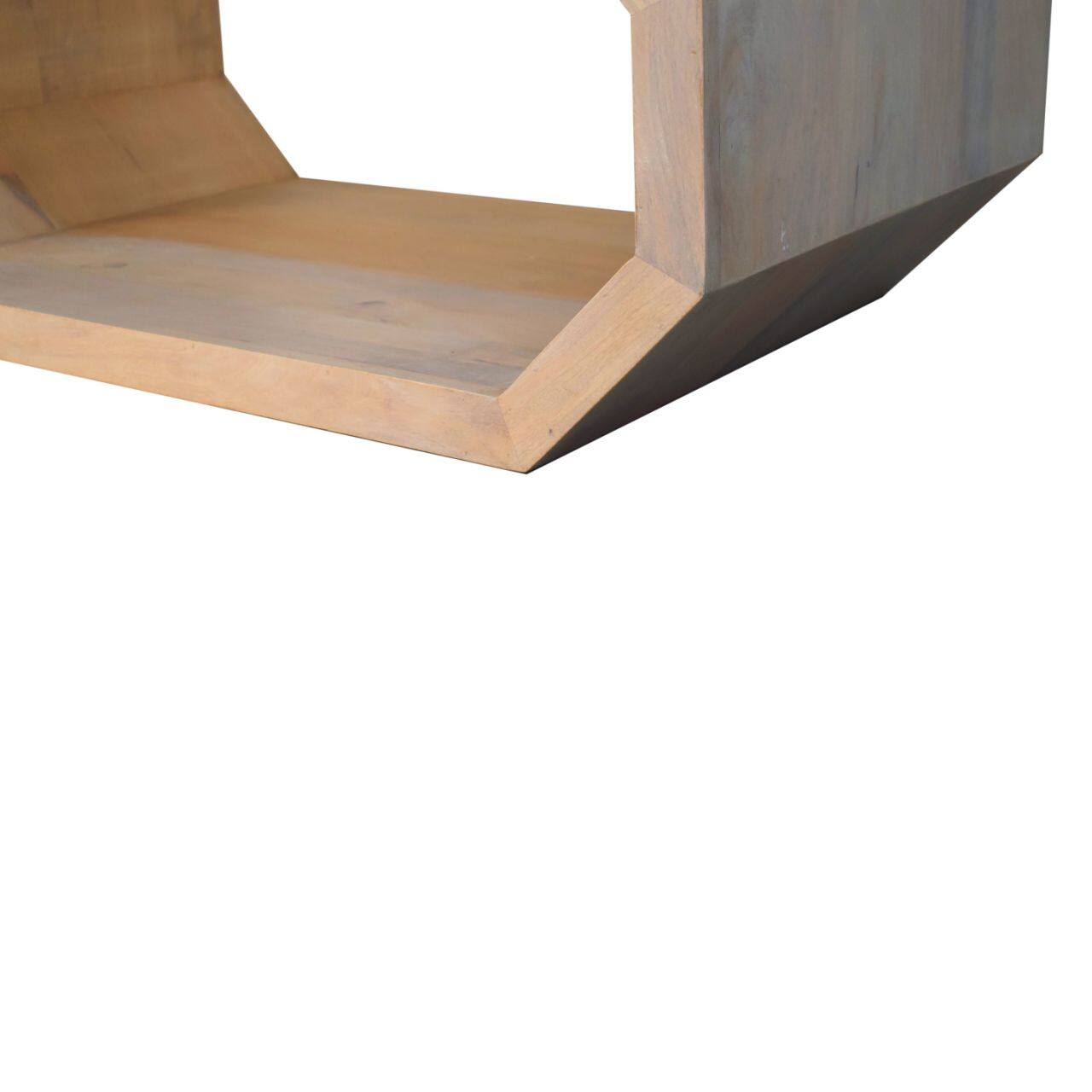 Alt View 5. Artisan Furniture - Artisan Furniture Solid Wood Hexagonal Coffee Table, Open Storage, Light Brown - Brown.