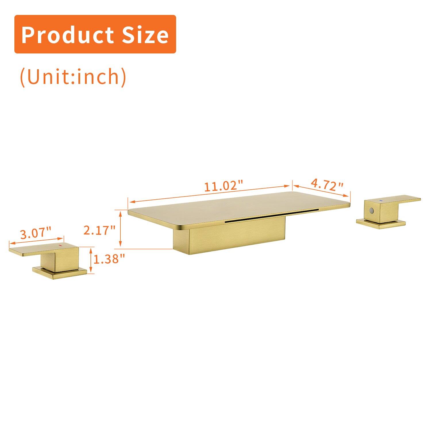 Product Size (Unit: inch)  
11.02" x 4.72" x 3.07" x 2.17" x 1.38"