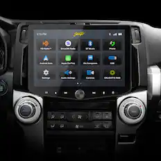 2:10 PM
Stinger
H S HID Radio
SiriusXM Radio
BT Music
Phone
IGO
Android Auto
Apple CarPlay
IGO Navigation
USB
Settings
Audio Settings
Cameras
ENLIGHT10 RGB
- UNE ART OP H44
TEMP MwI.IN
woumy
- AUTO TEMP w wIIN
DUAL A/C
OFF
FRONT - REAR
PASSENGER
USB
AUX