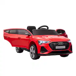 Aosom - 12V Kids Audi E-tron Electric Ride On Car, Battery Powered with Parent Remote, Suspension, Auxiliary Wheels, Music, MP3
