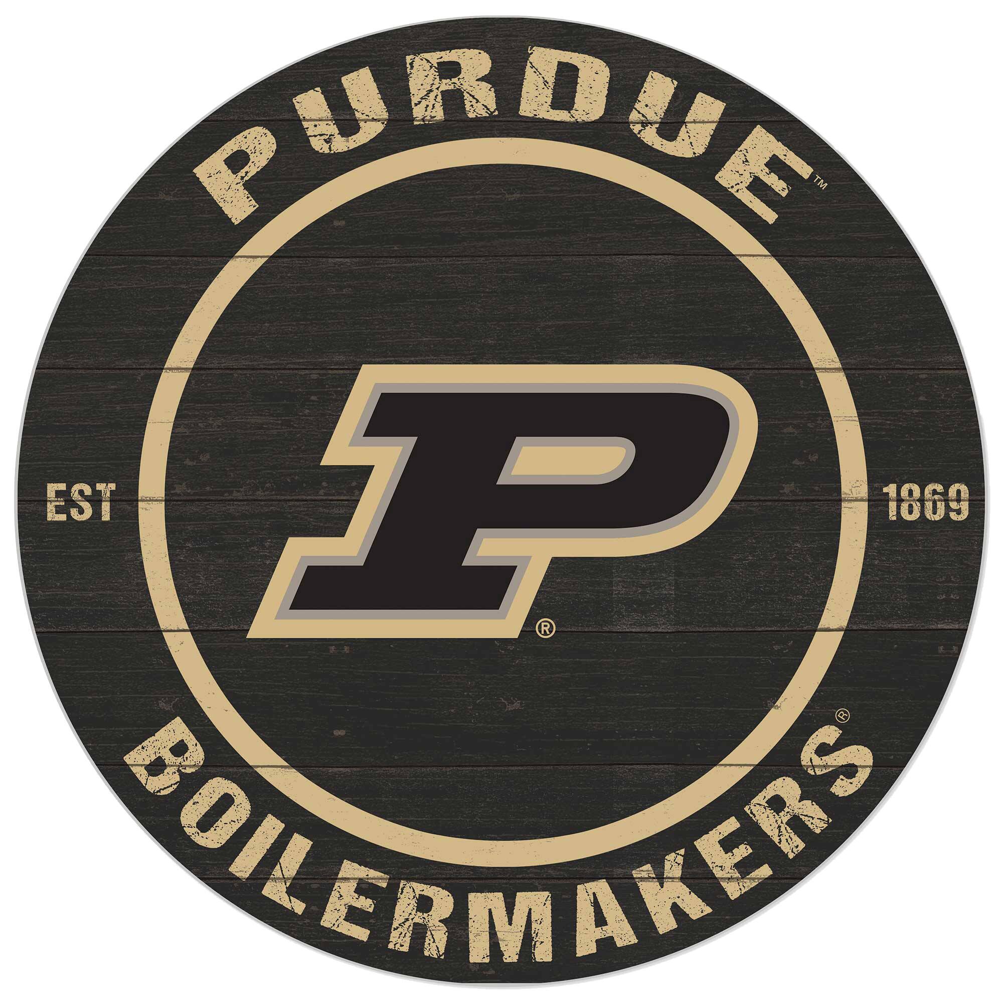 Purdue Boilermakers 20'' x 20'' Indoor/Outdoor Circle Sign