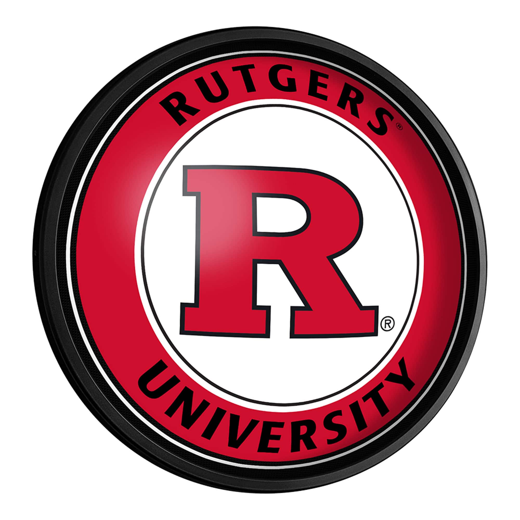 The Fan-Brand - Rutgers Scarlet Knights 18'' Round Slimline Illuminated Wall Sign - Multicolor