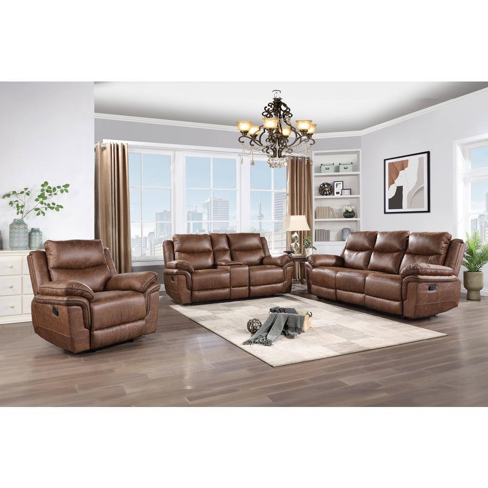 Alt View 4. New Classic Furniture - Ryland Glider Recliner- Brown - Brown.