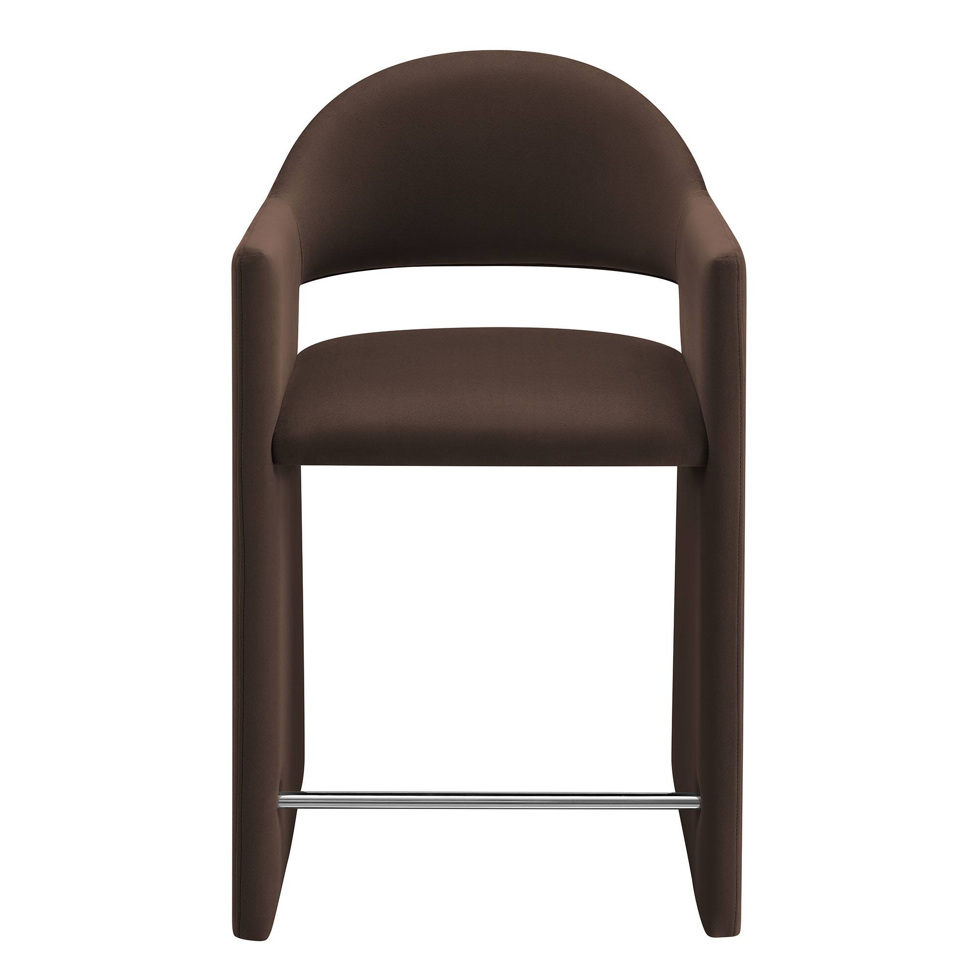 Alt View 4. Modway - Talia 37 Inch Performance Velvet Counter Stool by Modway - Chocolate Brown.