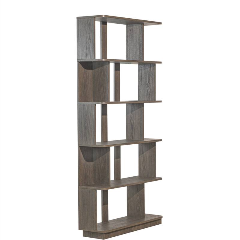 Alt View 8. HTUTWOO - 31.5" L x 64.56" H Free Combination Bookshelf - 5-Tier Open Storage Bookcase MDF Wood Display Shelving for Home Office - Dark Brown.
