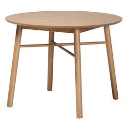 Baxton Studio - Denmark Mid-Century Modern French Finished Rubberwood Dining Table - Oak Brown