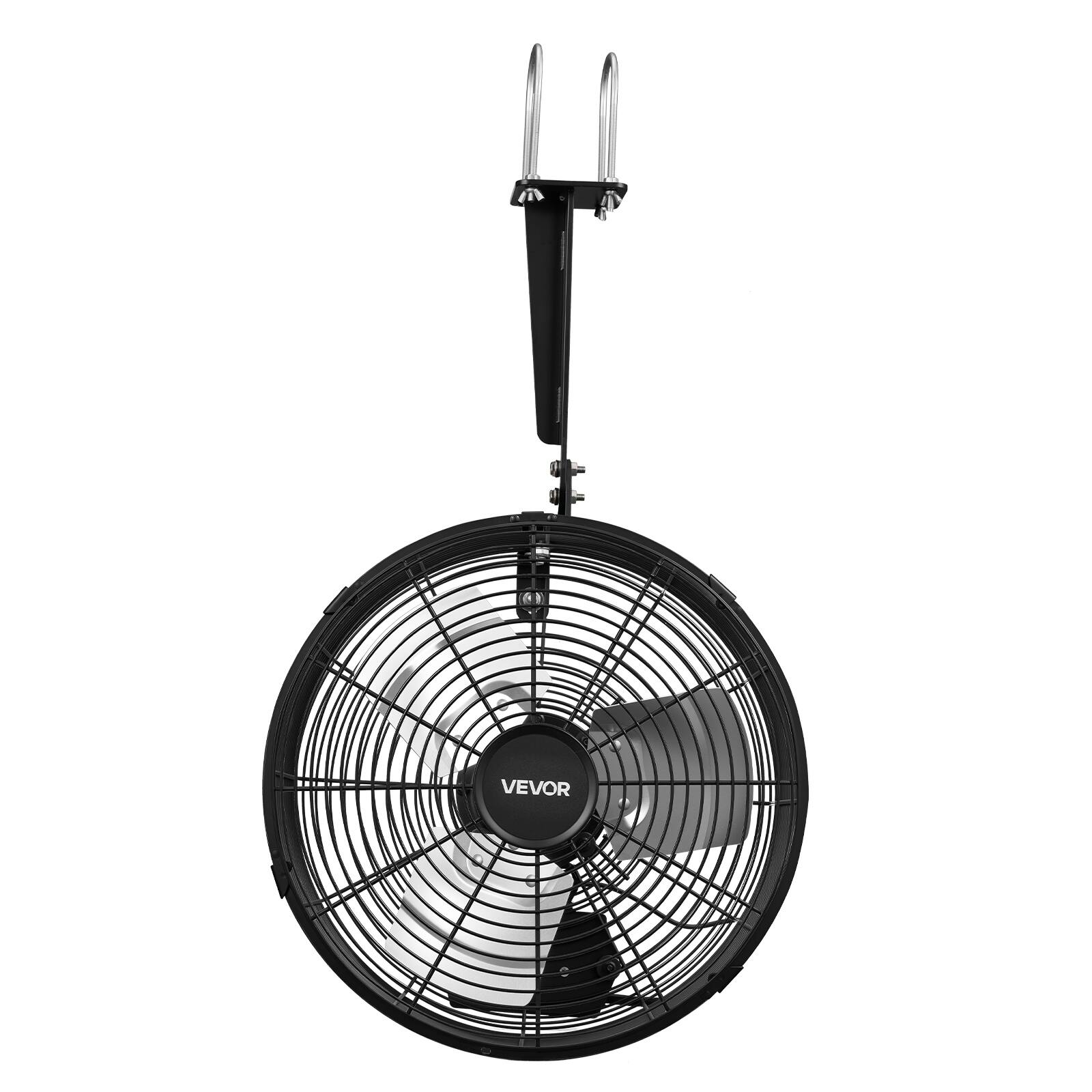 Alt View 5. VEVOR - Greenhouse Air Circulation Fan, 1800 CFM Powerful Air Circulator Electric Fan, 10 Speeds, 3 Switchable Modes - Black.