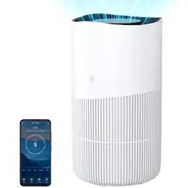 Topteng - PJ10 Smart H13 HEPA Air Purifier with App, 402m³/h CADR for Large Room up to 1830 sq.ft, for Pet Hair/Dander/Odor/Dust - White