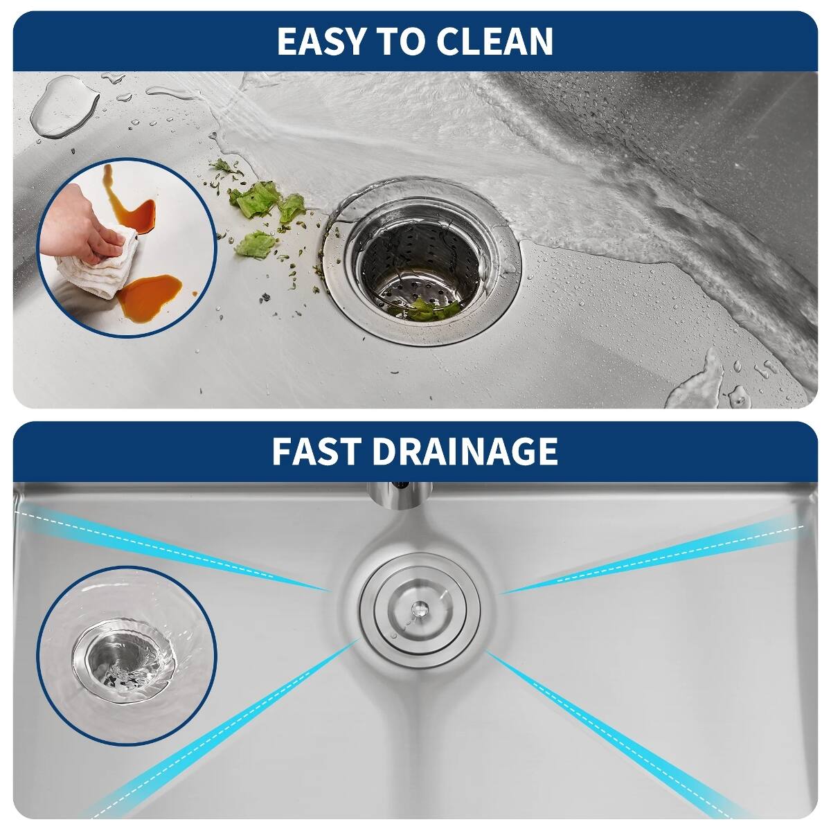 EASY TO CLEAN

FAST DRAINAGE