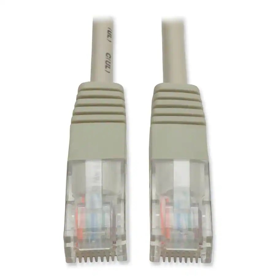 Over Molded Rj45 Tripp Lite N002 100 GY Cat5e 100 ft. Molded RJ45 Cable Gray N002-100-GY ...