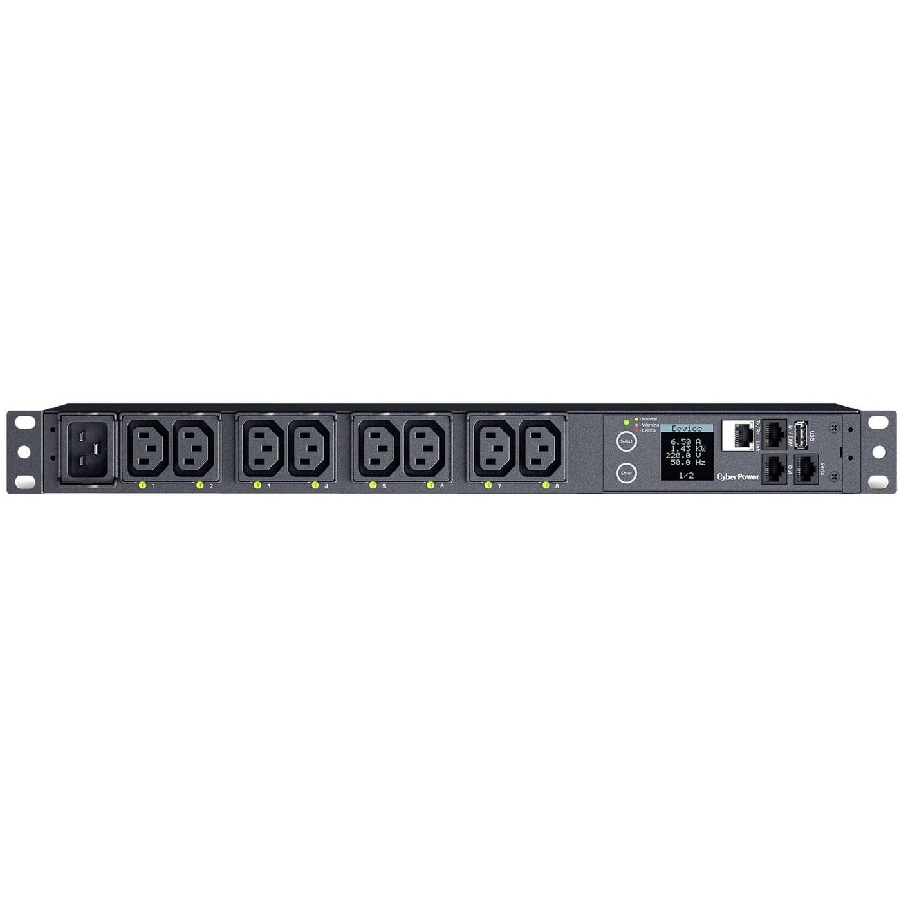 CyberPower - PDU41005 Switched PDU 1U Rackmount - Black