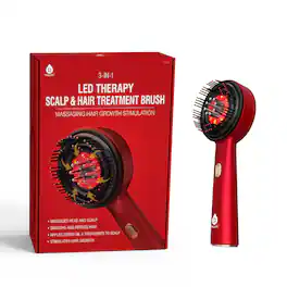Pursonic - 3-in-1 LED Therapy Scalp & Hair Treatment Brush – Stimulate Growth, Boost Volume, Enhance Scalp Health