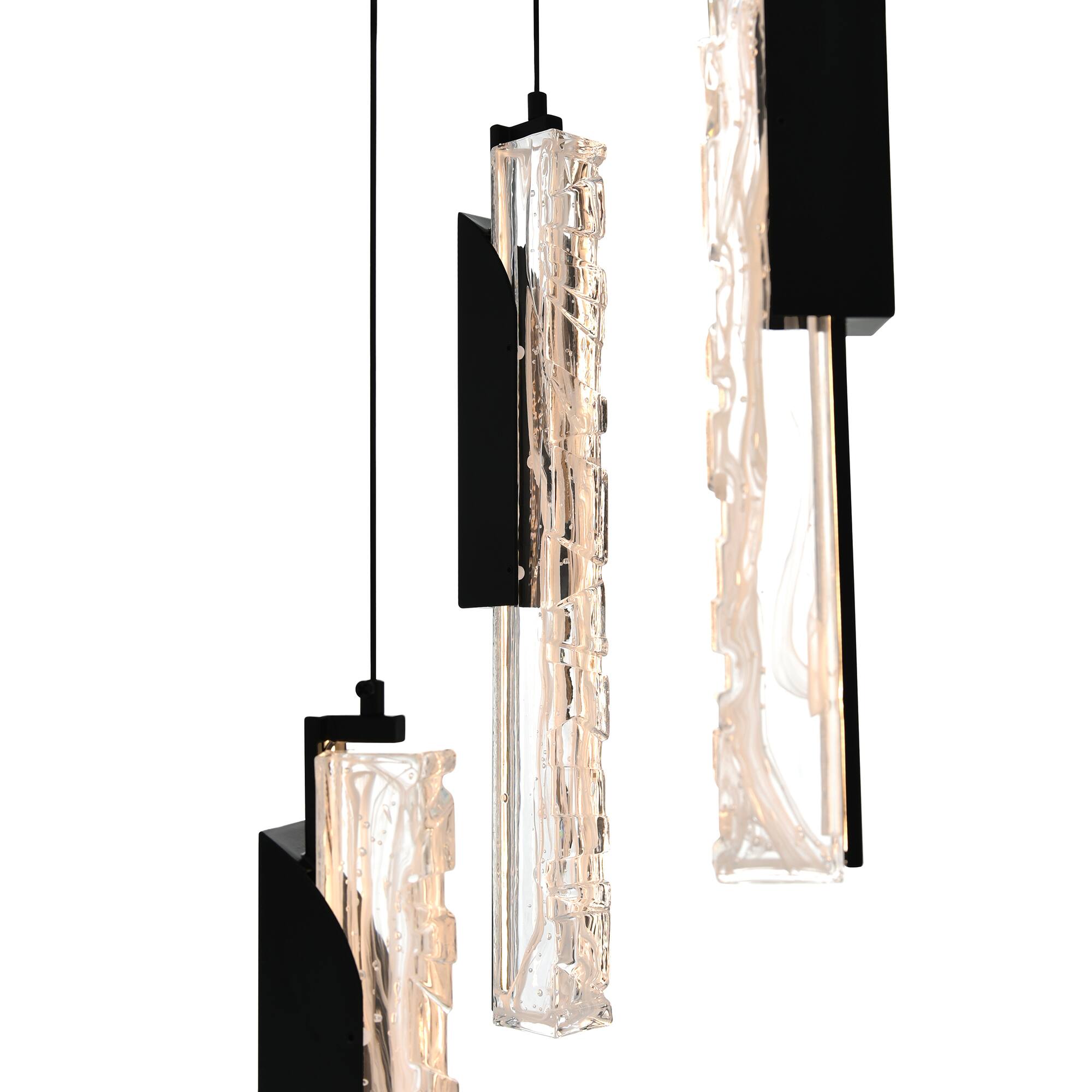 Back. CWI Lighting - Valira Integrated LED Black Mini Pendant - Black.