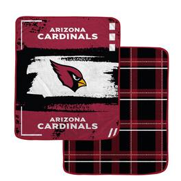 Pegasus - Arizona Cardinals 60- x 70- Distressed Plaid Blanket - Multicolor
