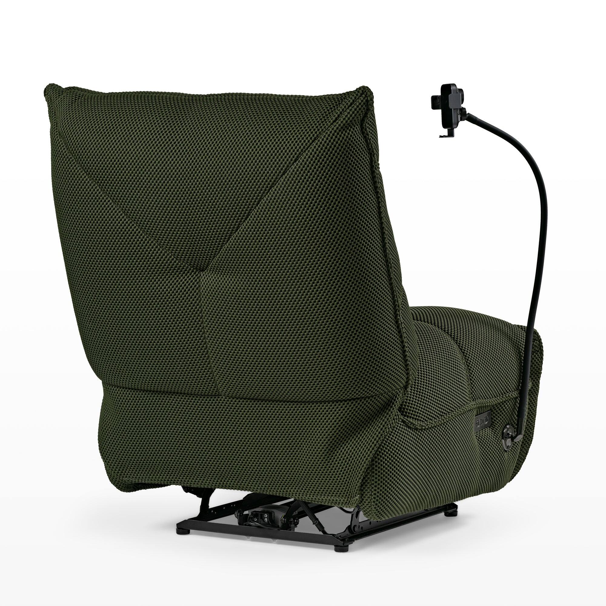 Back. Eureka Ergonomic - Modern Power Recliner Chair with USB & Wireless Charging  for Living Room, Rocking Swivel Base, Upholstered - Green.
