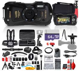 Ricoh - Pentax WG-90 Waterproof, Shockproof, Dustproof, Freezeproof, Tough Digital Camera + More