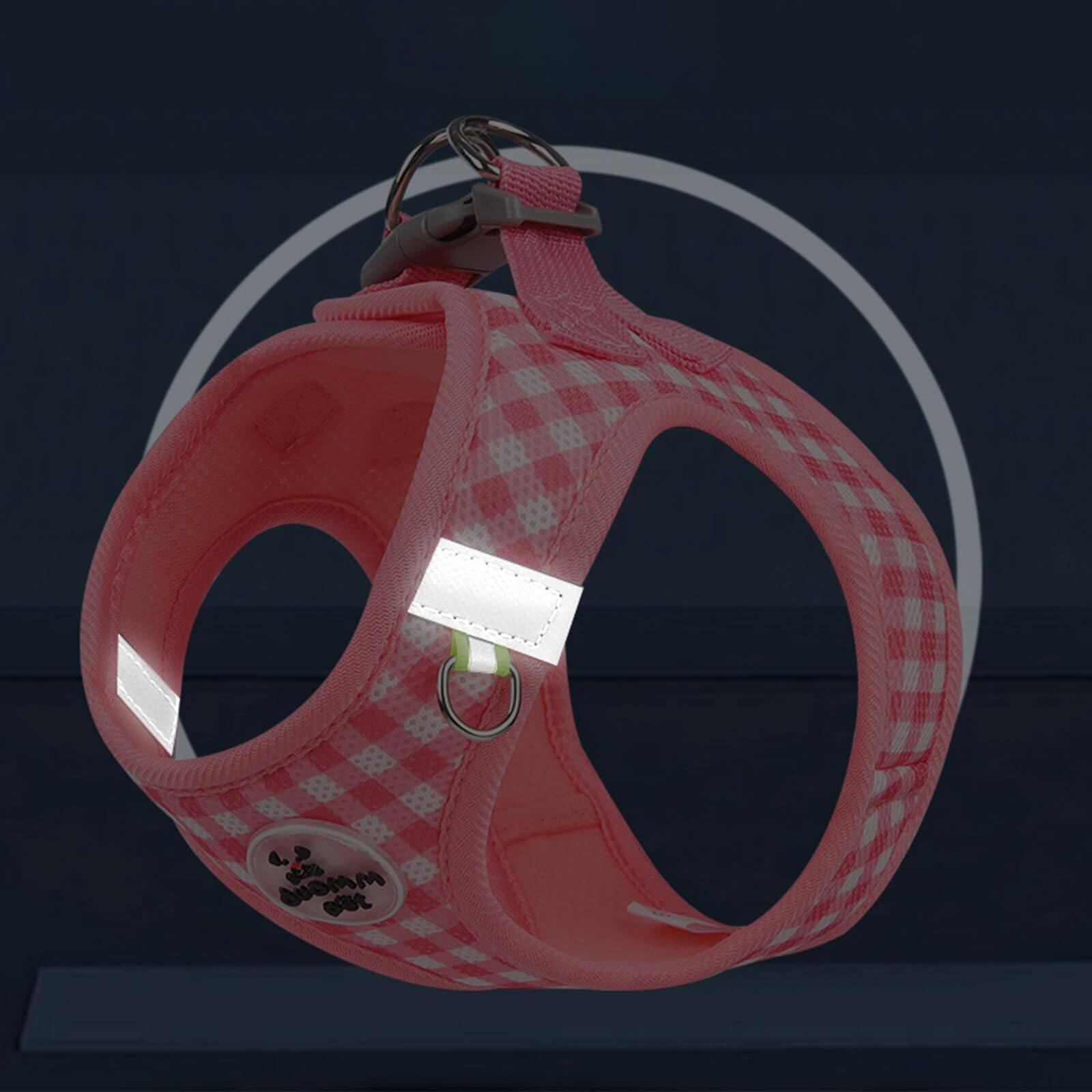 Alt View 6. Paradigms Interiors - Dog Harness And Leash Set Soft Mesh Breathable Reflective Puppy No Pull Pet For Dogs Cats - Pink-Medium.