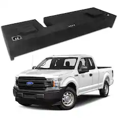 Front. NVX - 2009-2018 Ford F-150 Extended Cab - 800W RMS Custom-Fit Loaded Dual 12" Sealed Subwoofer Enclosure - Black.