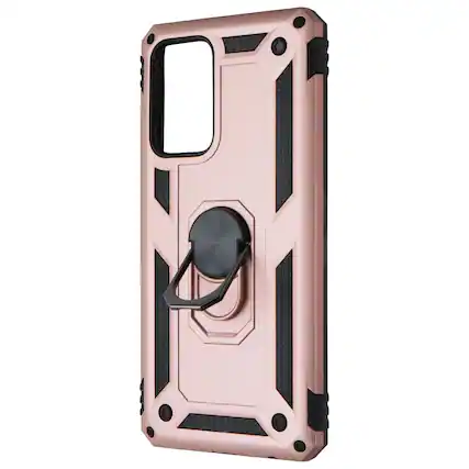 Front. Mybat - MyBat Slim Ring Stand Case for Samsung Galaxy A52 5G - Rose Gold / Black - Multicolor.