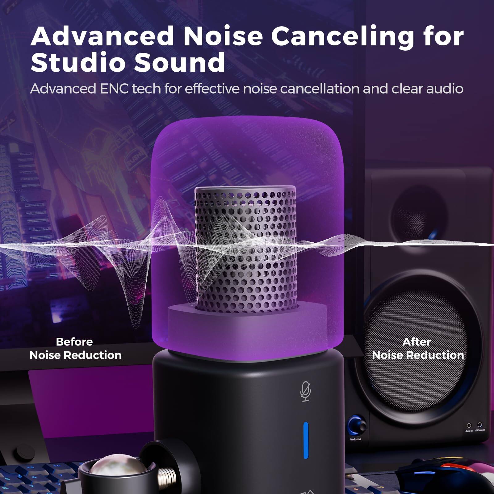 Advanced Noise Canceling for Studio Sound

Advanced ENC tech for effective noise cancellation and clear audio

Before Noise Reduction

After Noise Reduction
