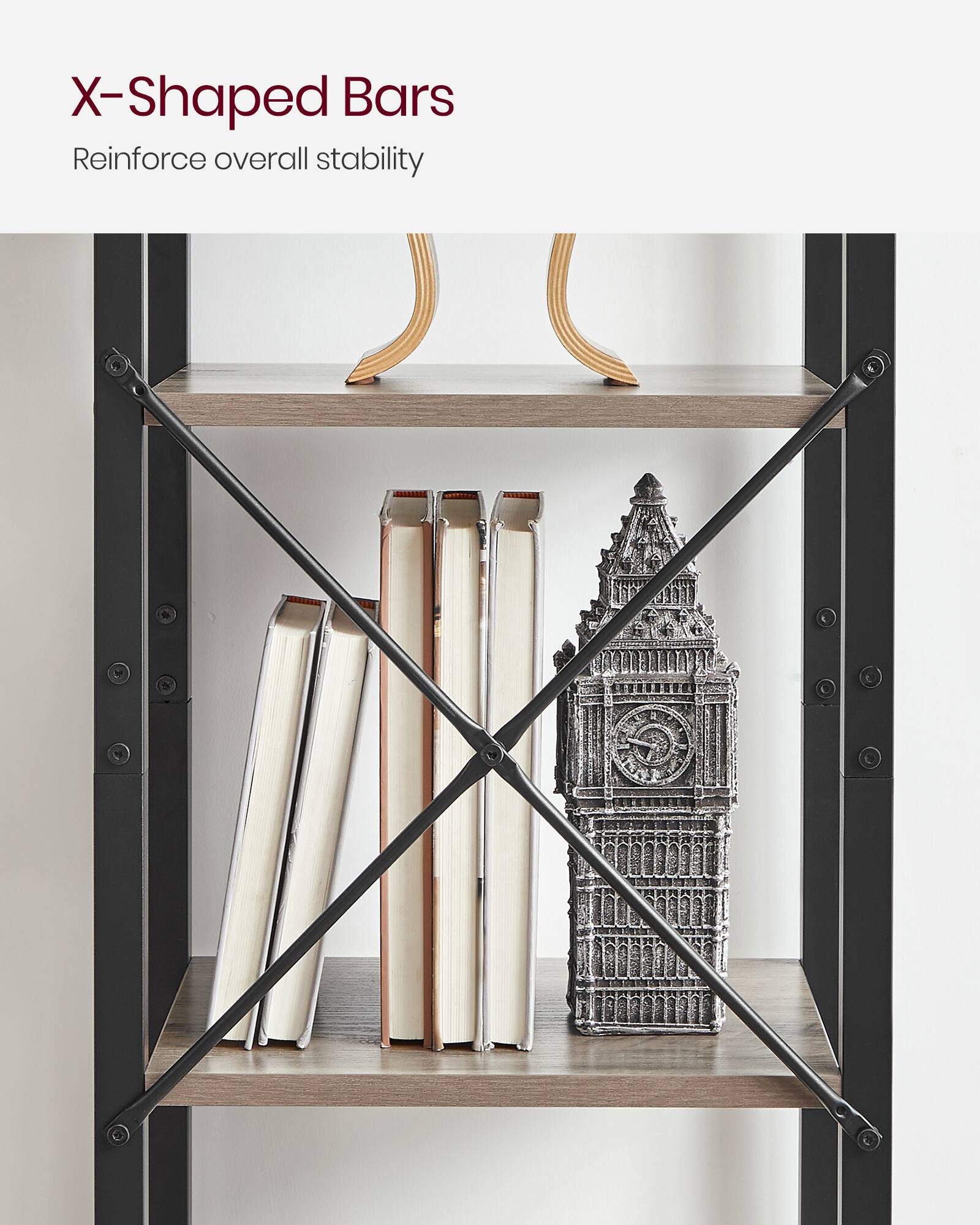 X-Shaped Bars  
Reinforce overall stability