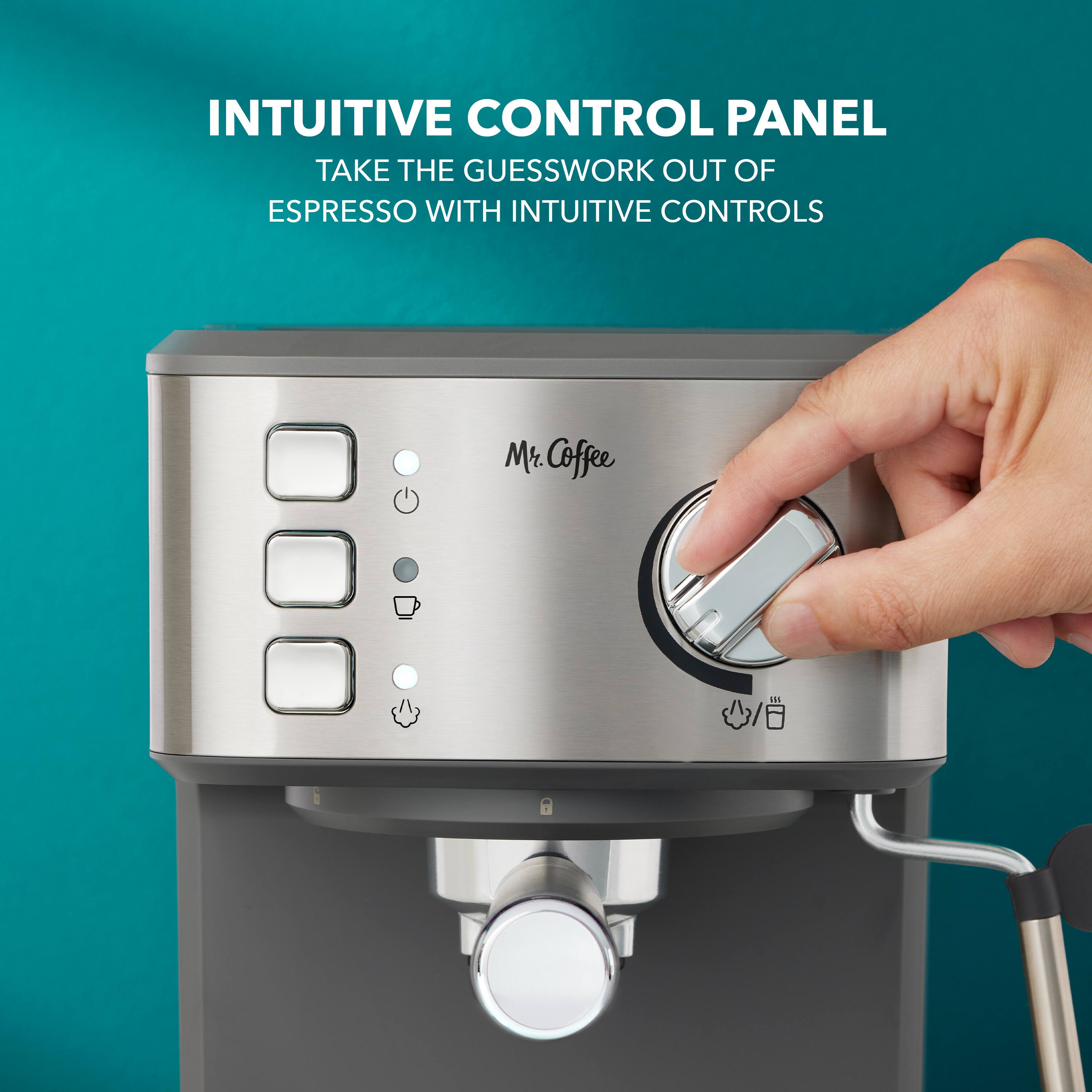 INTUITIVE CONTROL PANEL
TAKE THE GUESSWORK OUT OF ESPRESSO WITH INTUITIVE CONTROLS
Mr. Coffee