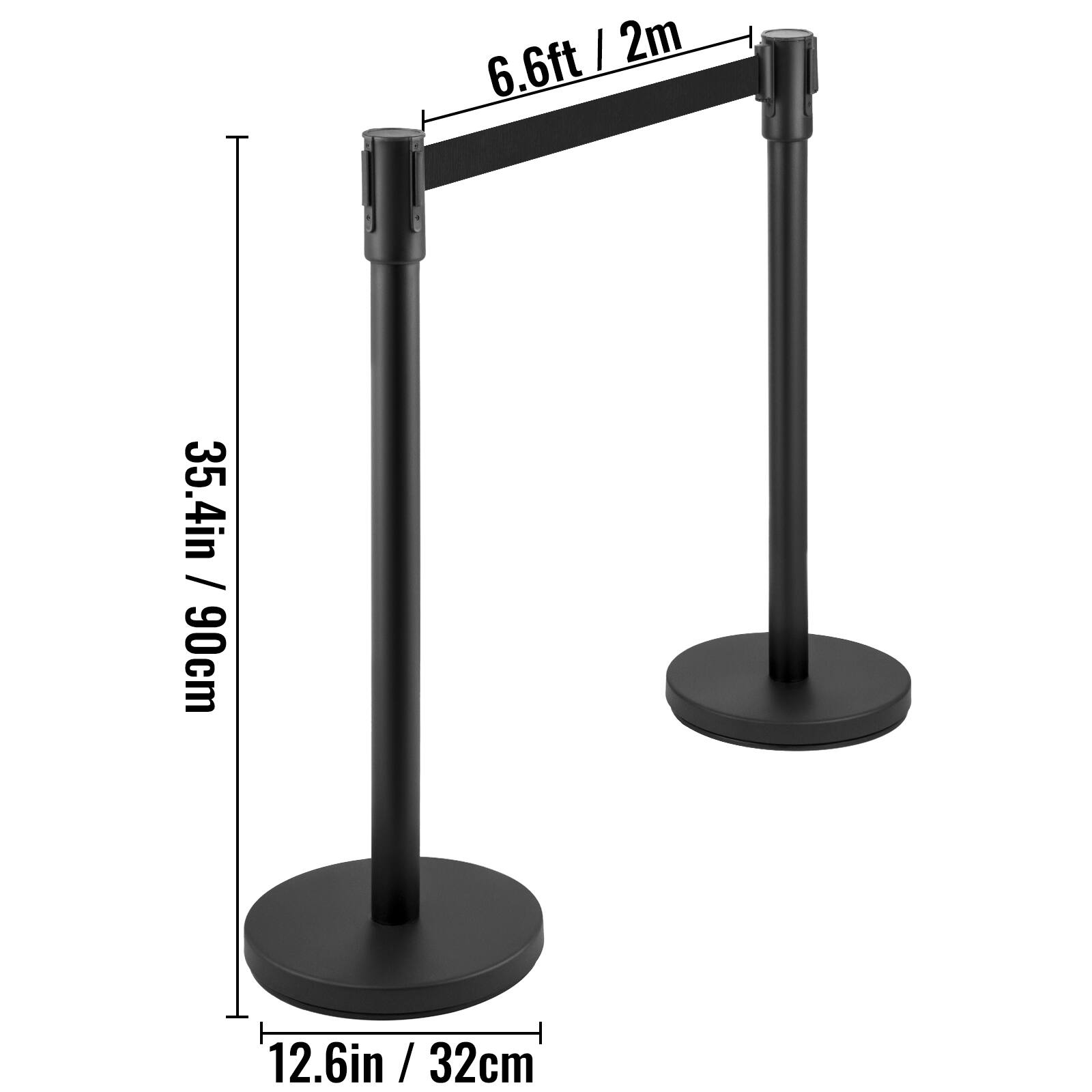 I 2m 6.6ft 35.4in / 90cm 12.6in / 32cm