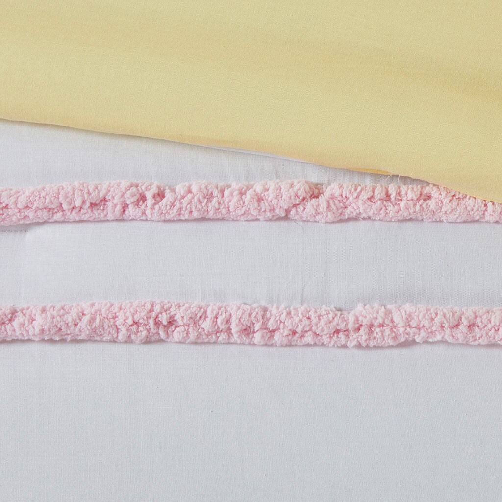 Alt View 5. Gracie Mills - Gracie Mills Tanwen Chenille Trimmed Cotton Kids' Comforter Set - Pink.