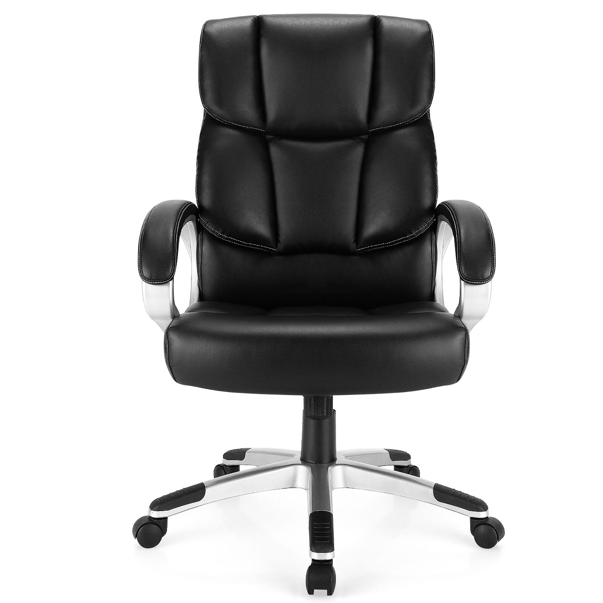 Alt View 20. Costway - Big & Tall Executive Leather Adjustable Desk Chair - Black.