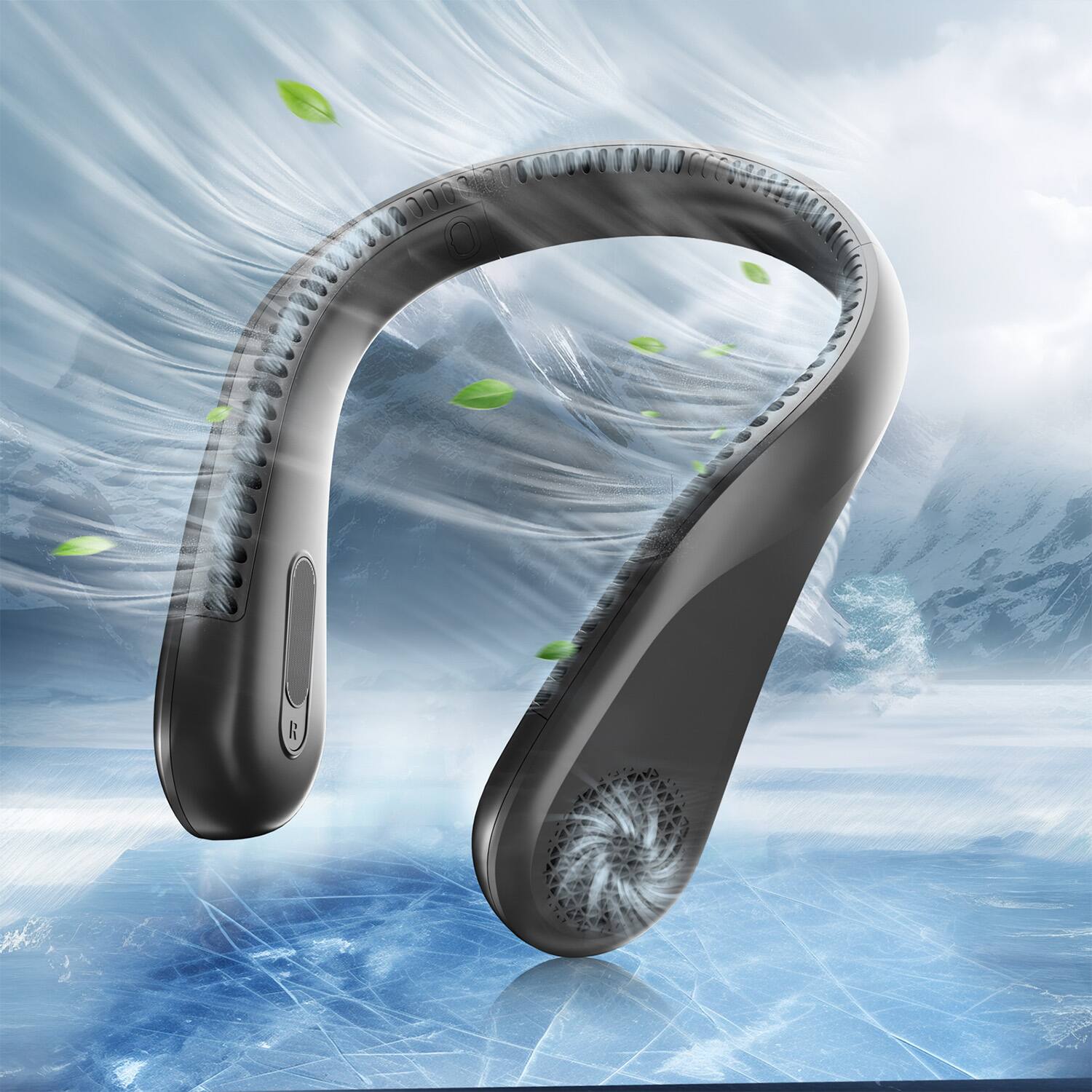 Front. Anysun - Portable Neck Fan - 4-Speed Bladeless, Hands-Free,  for Outdoor, Travel & Jobsite..