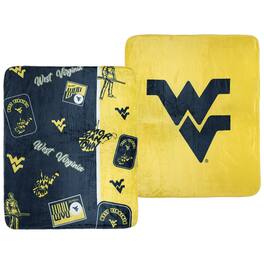 Logo Brands - West Virginia Mountaineers 50- x 60- Dream Weave Throw Blanket - Navy