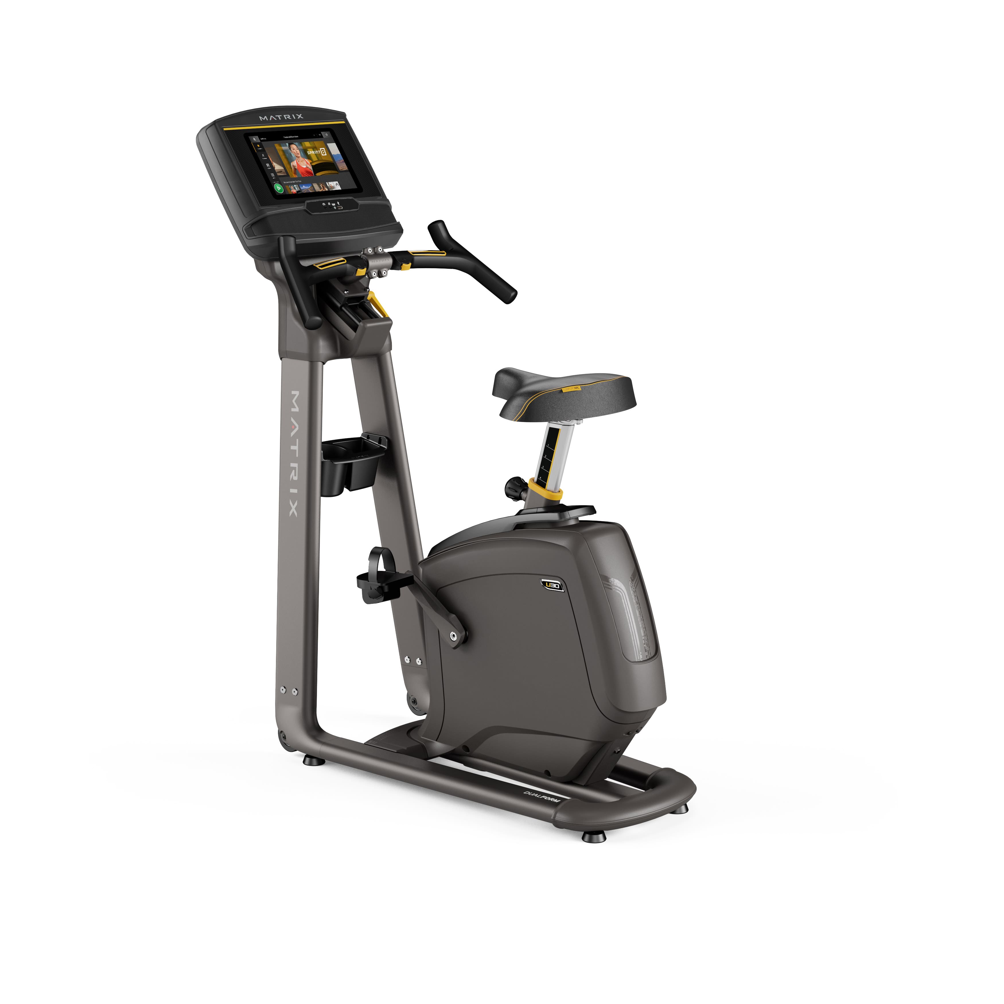 Matrix - U30 Upright Bike with XER console - Black - Front_Zoom