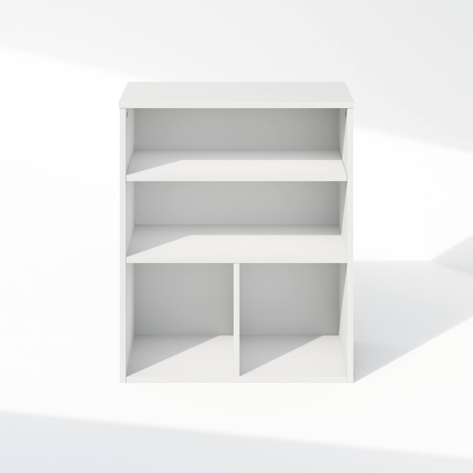 Alt View 2. Furinno - Reed 3 Tier Multipurpose Open Shelf Clothing & Closet Storage Organization - White.