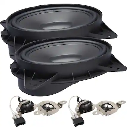 Front. Powerbass - PowerBass OE69C-TY - 6x9" Toyota OEM Upgrade Component Speakers Kit - Pair - Black/Gray.