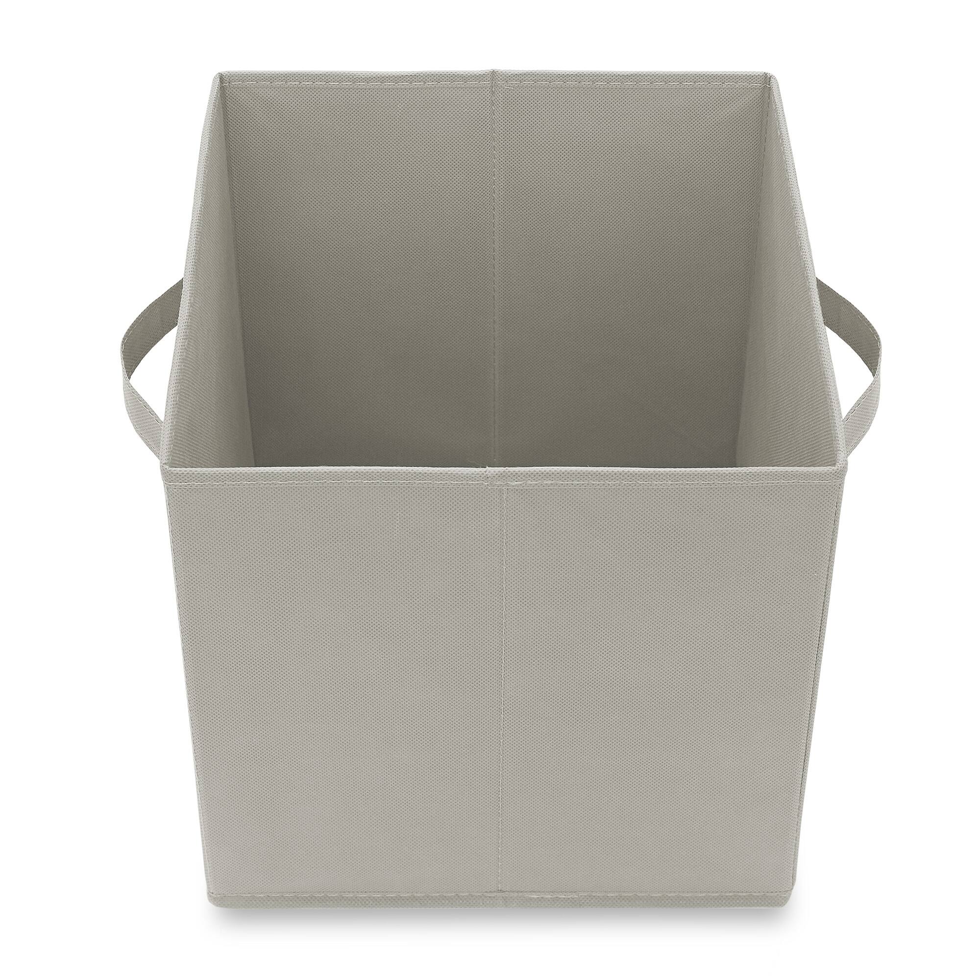 Alt View 3. Casafield - (Set of 6) Collapsible Fabric Cubes - Storage Bins - Light Gray.