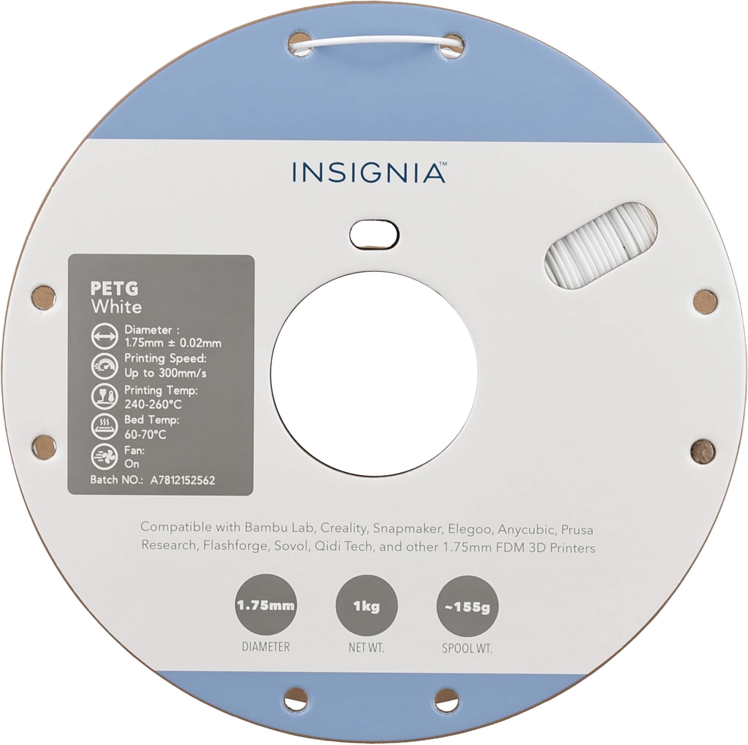 Insignia™ - PETG 1.75mm Filament - White