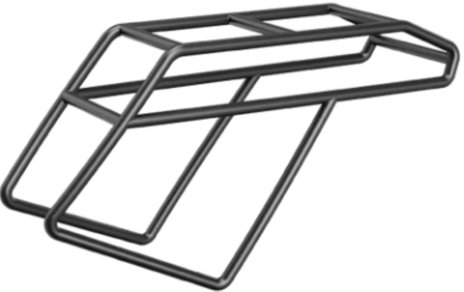 Heybike - Rear Rack for Hero Ebike (Trapeze Version) - Black - Front_Zoom