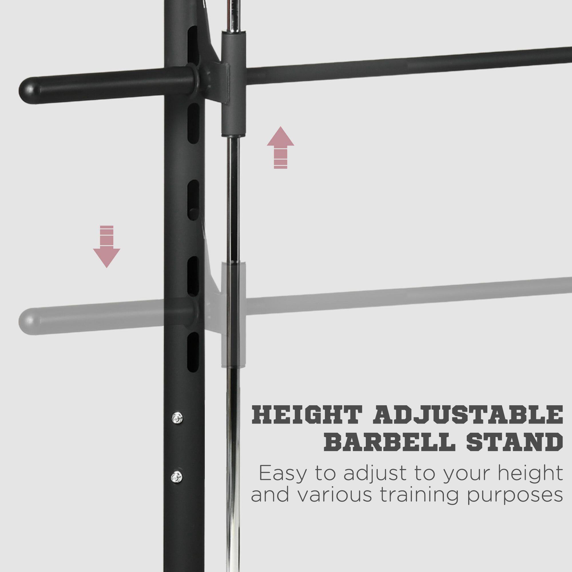 HEIGHT ADJUSTABLE BARBELL STAND
Easy to adjust to your height and various training purposes